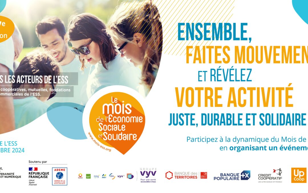 Inscrivez votre événement de novembre au mois de l’ESS!